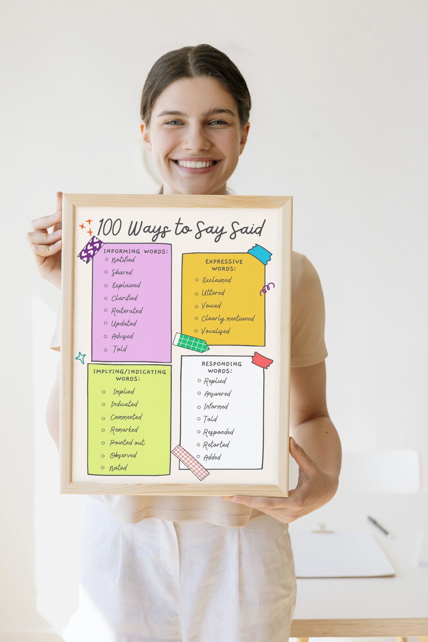 100 Ways to Say 'Said' Posters and Activity Worksheet Bundle | English Poster | | Printable | English Poster | Vocabulary Poster | Spelling Poster | Classroom Decor | Teacher Resource