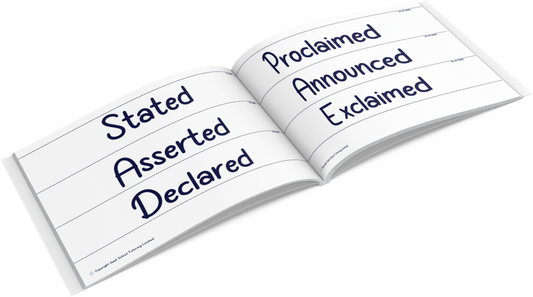 100 Ways to Say 'Said' Flashcard Bundle in Pastels, Black and White and Blank Flashcards| Flashcard Printable | Synonyms | English Spelling | Vocabulary Printables | Teacher Printables