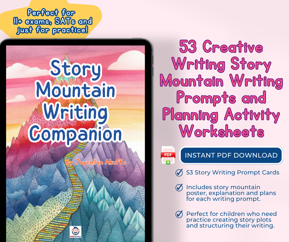 Story Mountain Writing Companion Creative Writing Prompts and Planning Activity Worksheets