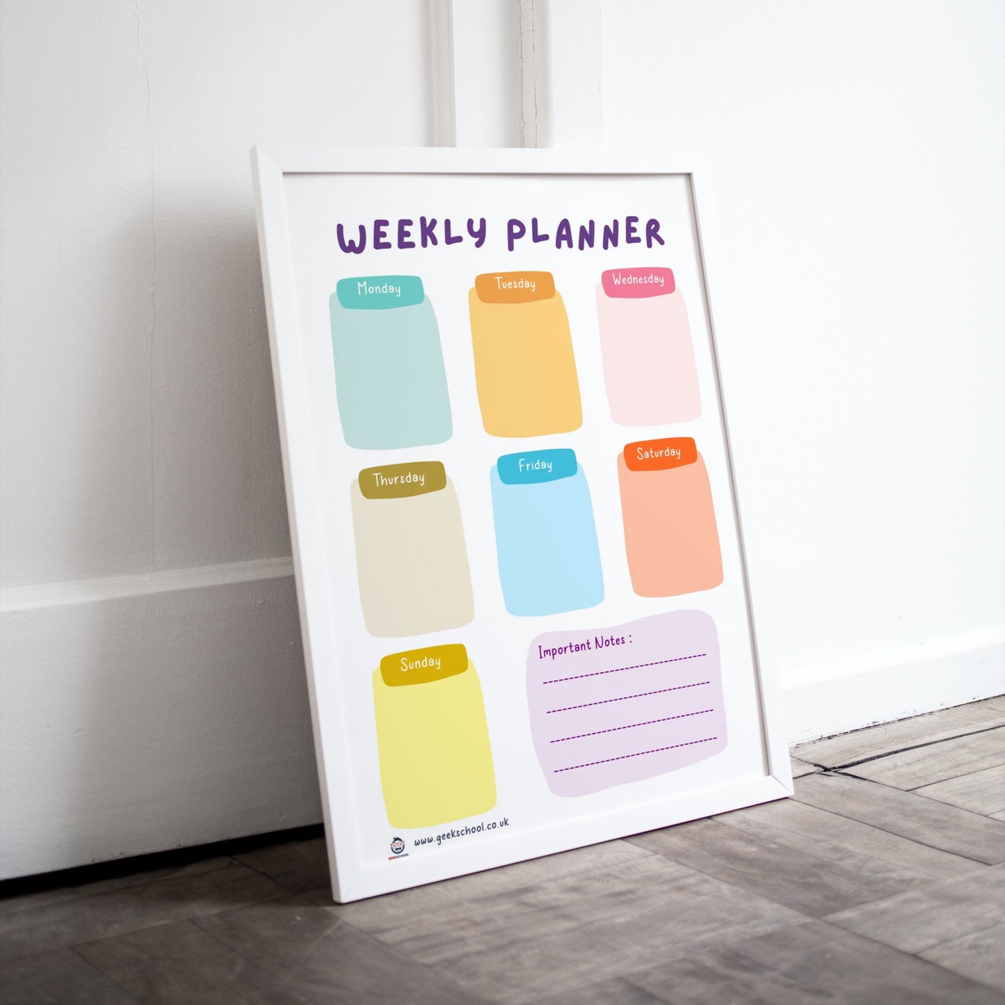 Cute Weekly Planner Printable | Weekly Schedule | School Schedule | Weekly Planner
