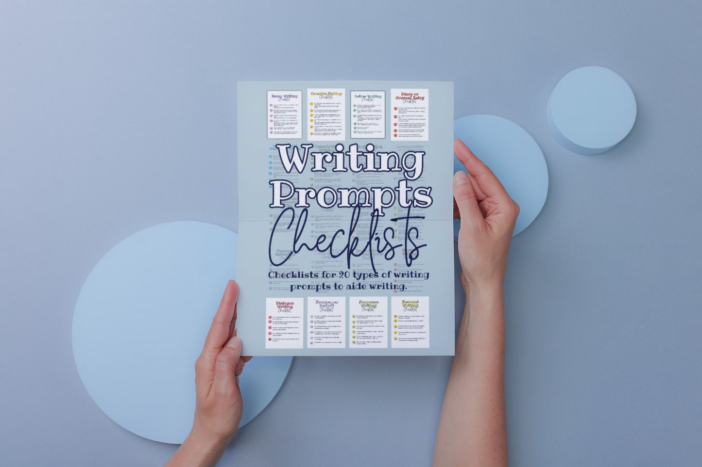 20 Writing Prompt Checklist (Cheat Sheet) Bundle | Writing Prompts | Printable Writing Prompt Checklist