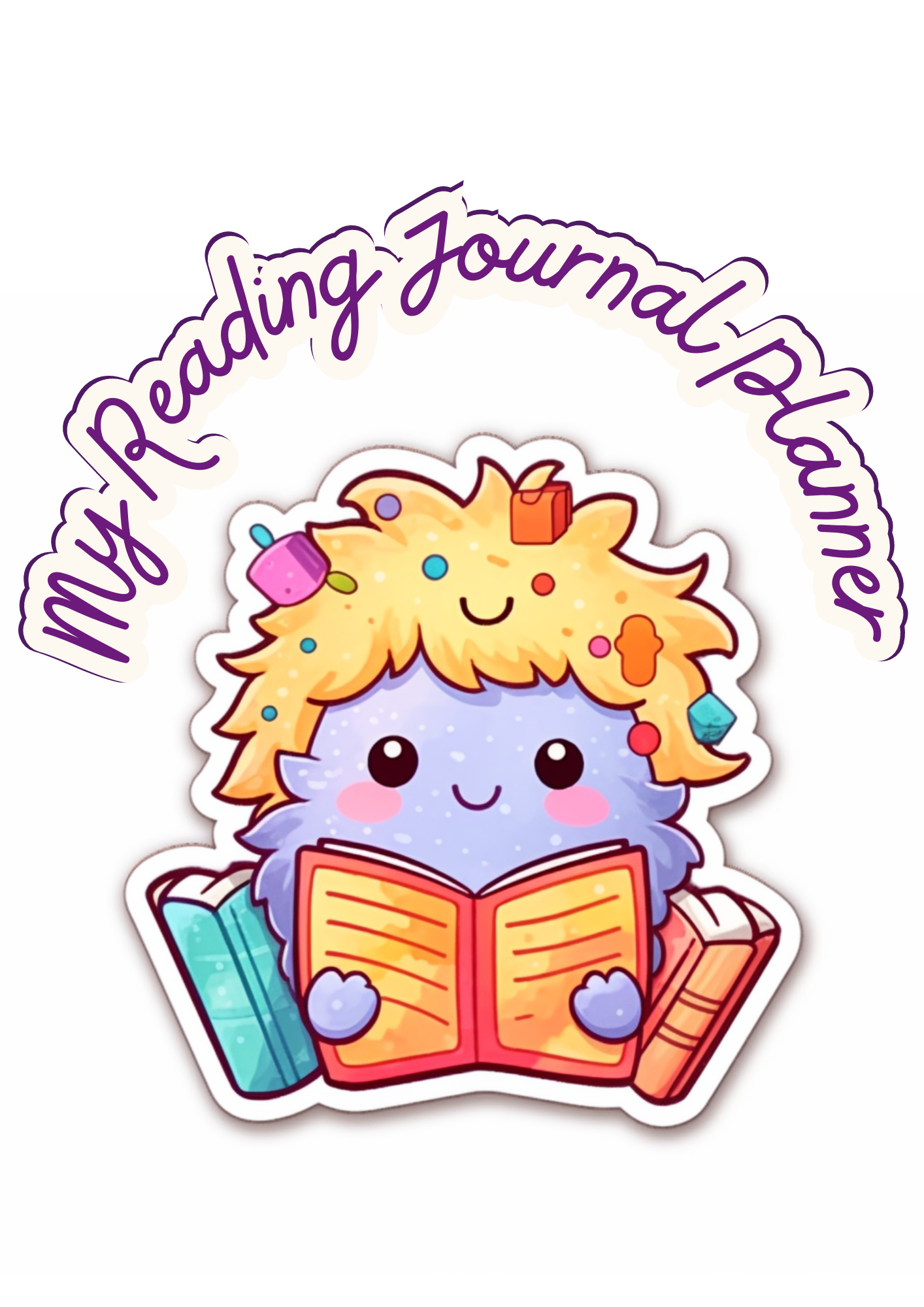 Monthly Reading Journal Printable | Printable Reading Journal | A4 Reading Journal | Kawaii Reading Journal