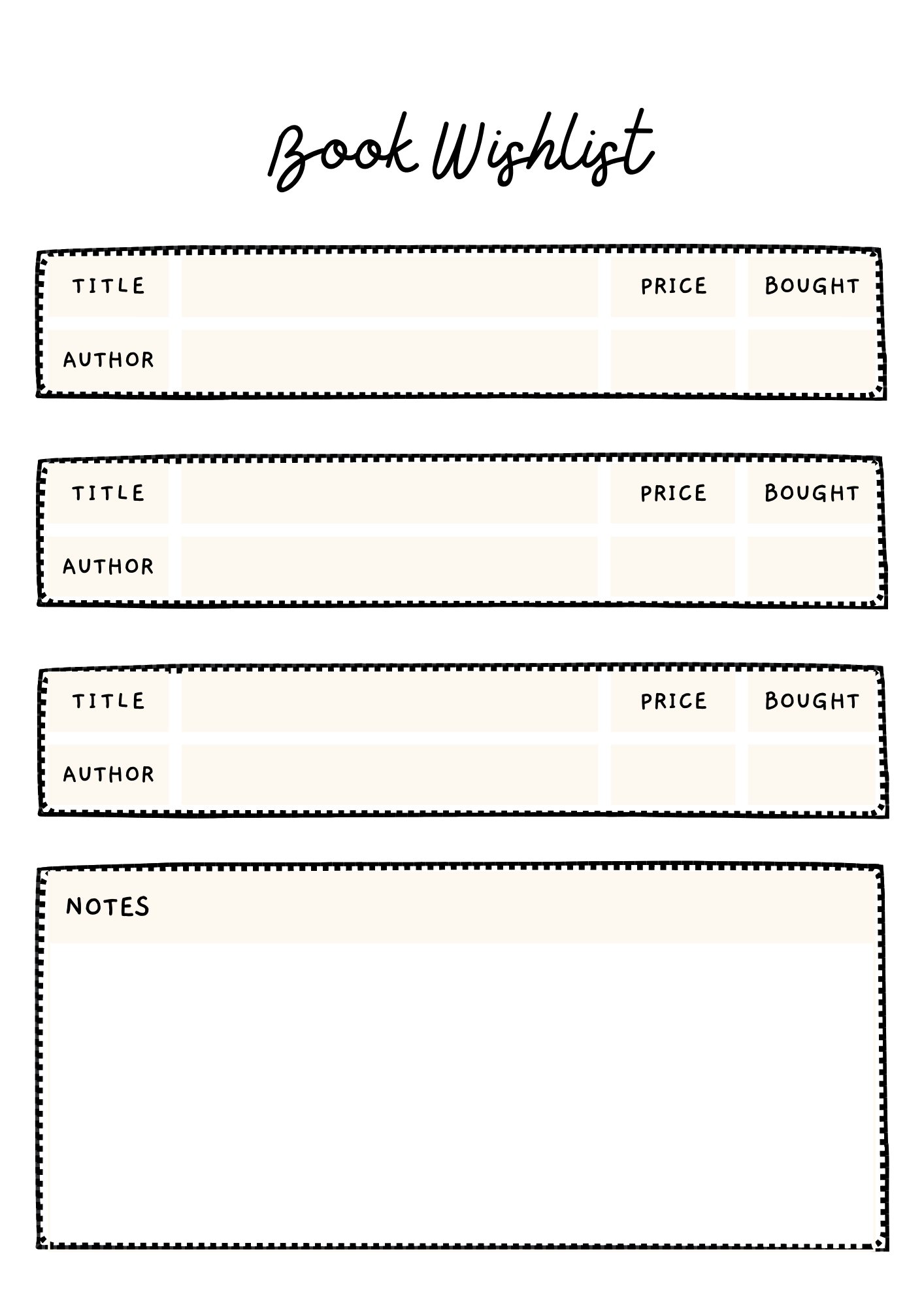Reading Journal Printable | Printable Reading Journal | A4 Reading Journal