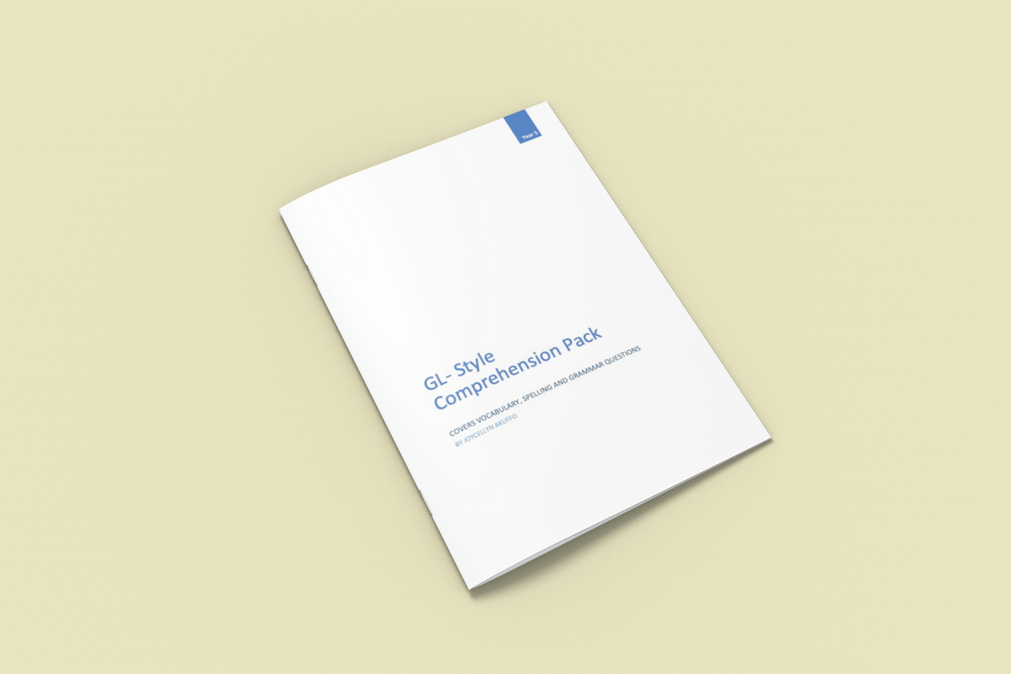 GL STYLE English Comprehension Booklet - Instant Download