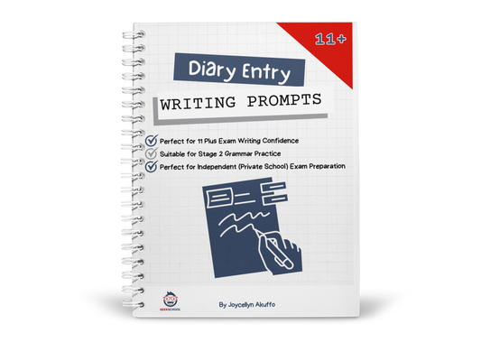 11 Plus Diary Entry Writing Prompts Booklet - 50 Writing Tasks - INSTANT DOWNLOAD