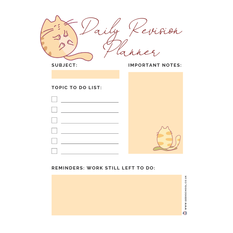 Printed School/College Revision and Study Planner Bundle for Animal Lovers! (Copy)