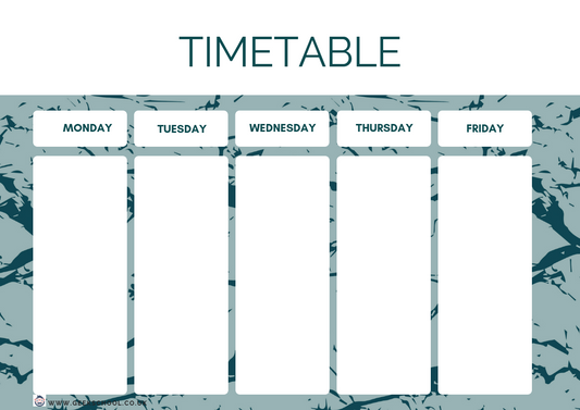 Printed Student Revision Planner Bundle in Green and White Marble Effect | Daily, Weekly and Monthly School and College Organiser (Copy)