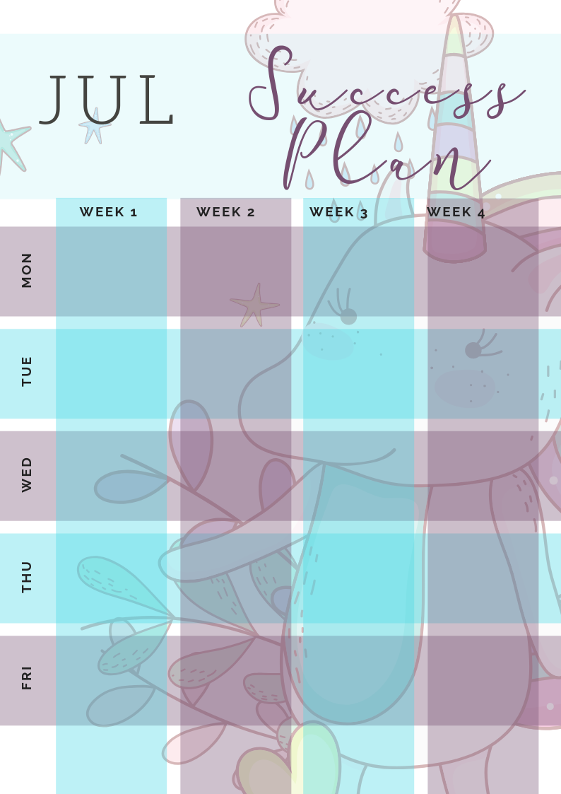 Unicorn Revision Success Planner - For Revision and Life