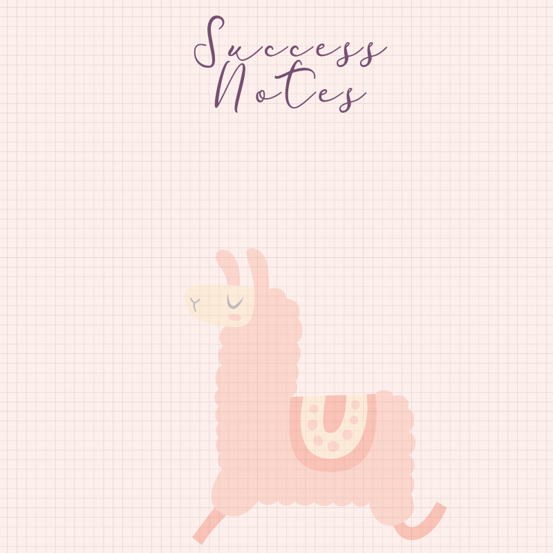 Printed School/College Revision Planner - Llama Design