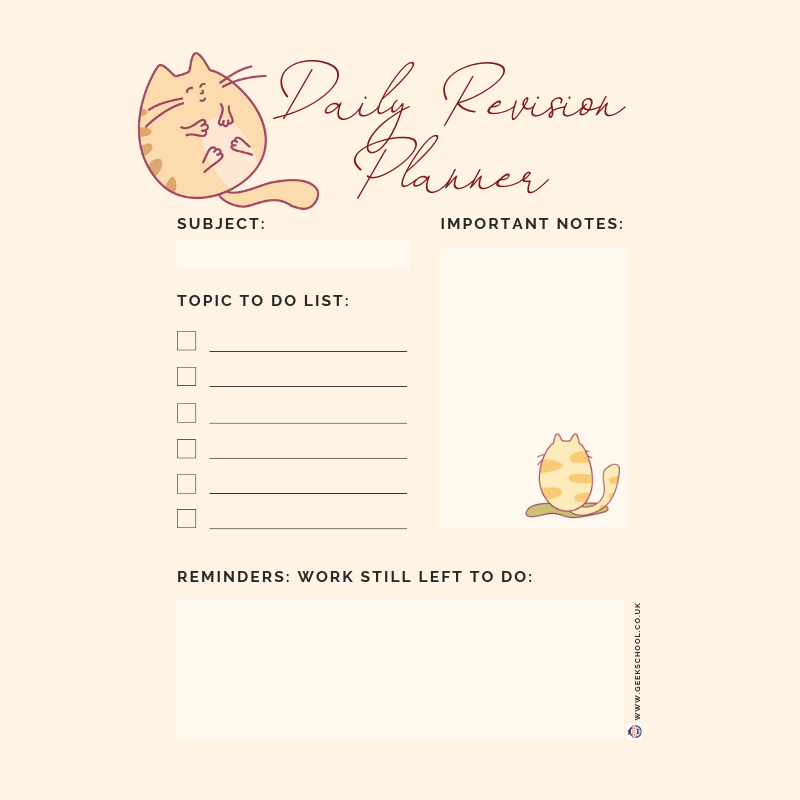 Printed School/College Revision and Study Planner Bundle for Animal Lovers! (Copy)