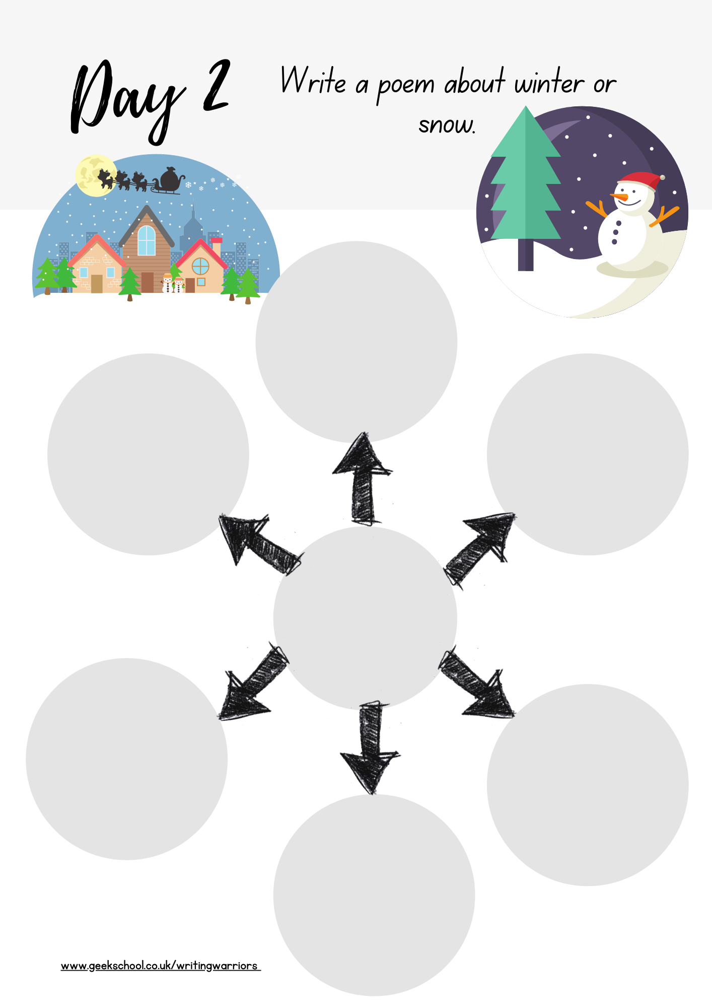 Christmas Writing Challenge Workbook - INSTANT DOWNLOAD