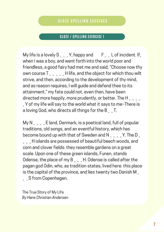 11 Plus Cloze Guide and Worksheets