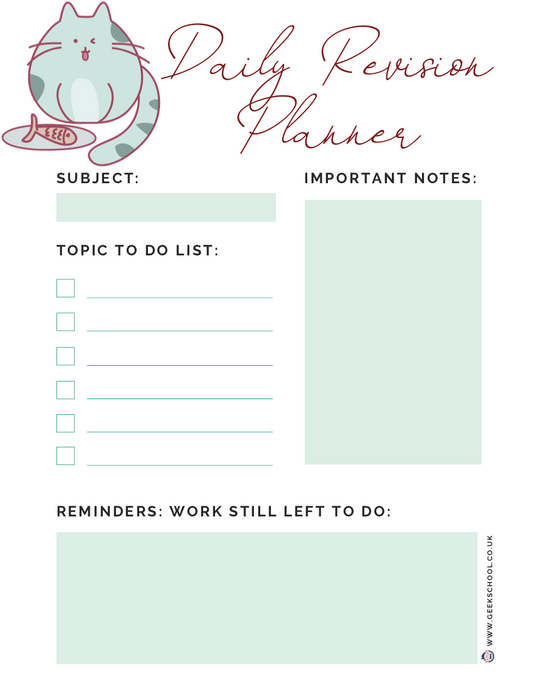 Printed School/College Revision and Study Planner Bundle for Animal Lovers! (Copy)