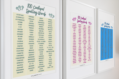 100 Confused Spelling Words | Spelling Printable | Vocabulary Printable | Classroom Decor | Teacher Resources