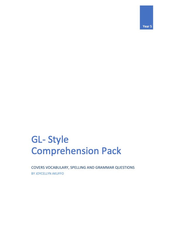 GL STYLE English Comprehension Booklet