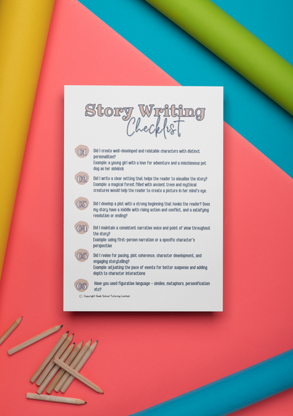 20 Writing Prompt Checklist (Cheat Sheet) Bundle | Writing Prompts | Printable Writing Prompt Checklist