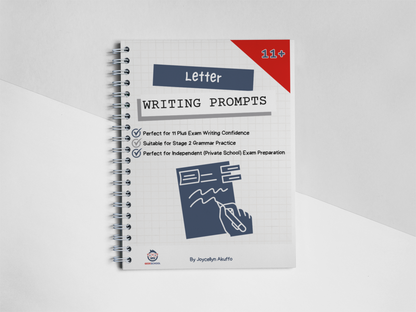 11 Plus Letter Writing Prompts Booklet - 50 Writing Tasks