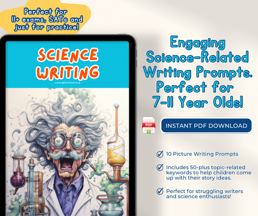 11 Plus Science Writing Prompts - Instant Download