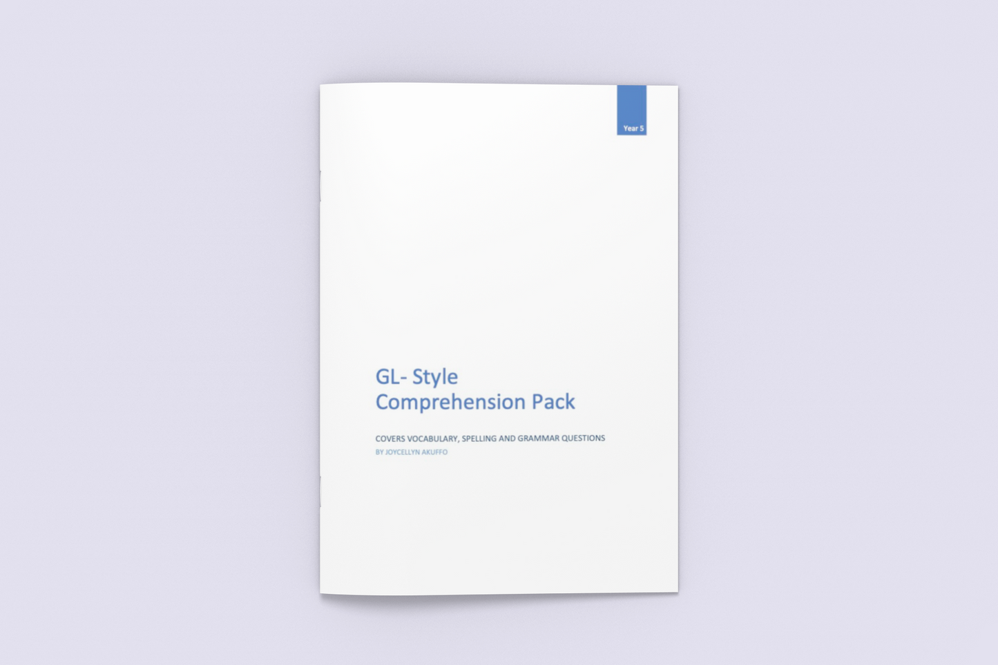 GL STYLE English Comprehension Booklet - Instant Download
