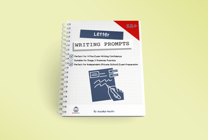 11 Plus Letter Writing Prompts Booklet - 50 Writing Tasks