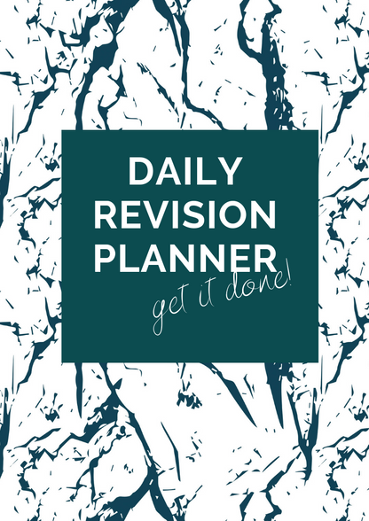 Printed Student Revision Planner Bundle in Green and White Marble Effect | Daily, Weekly and Monthly School and College Organiser (Copy)