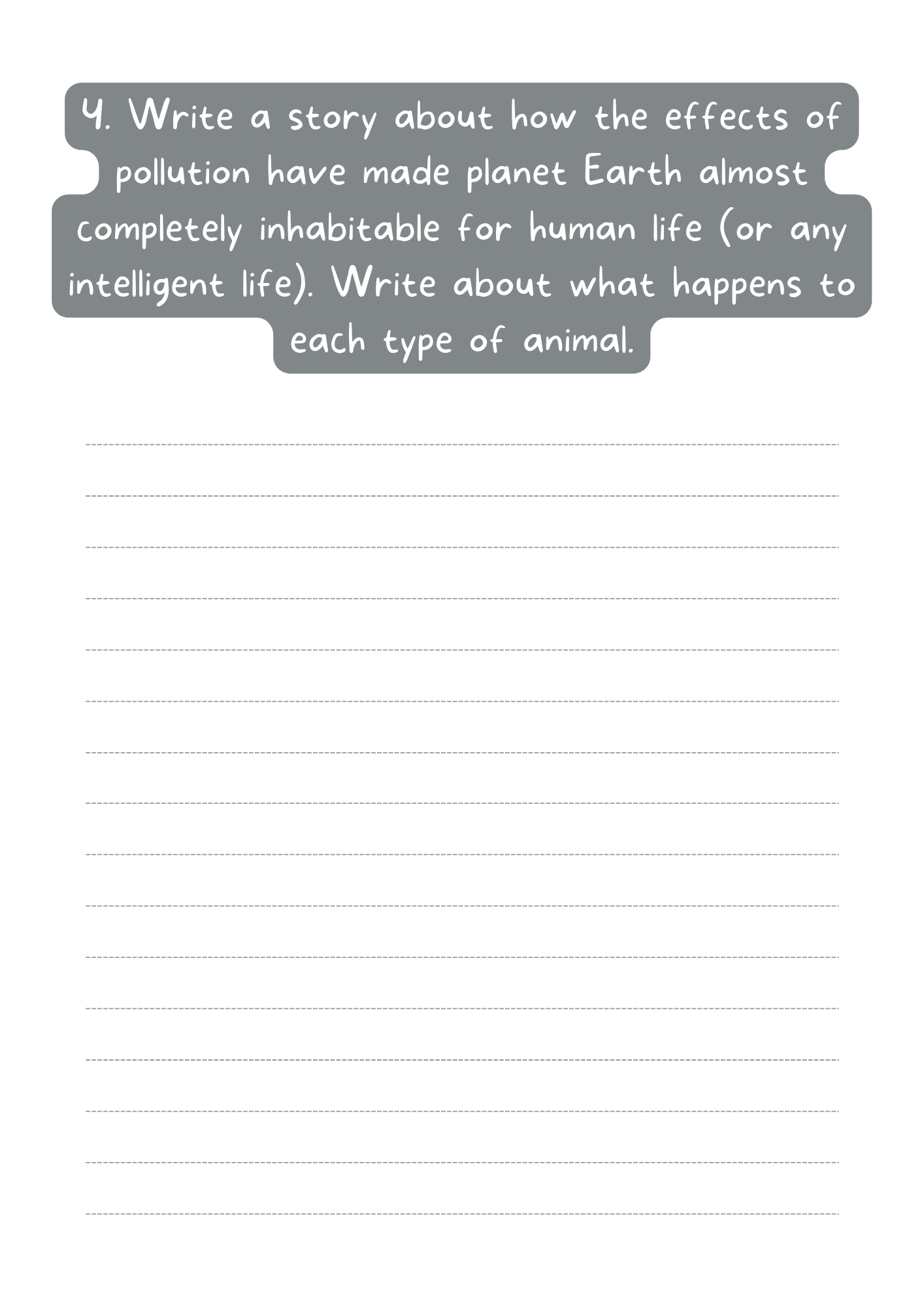 Animal Writing Prompts Booklet