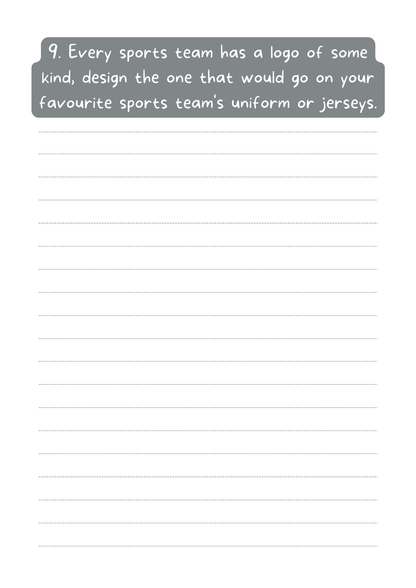 Sports Writing Prompts - Instant Download