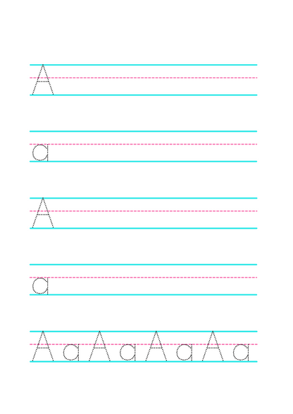 Reception (Kindergarten) (EYFS) Handwriting Printable Workbook 1 - Download