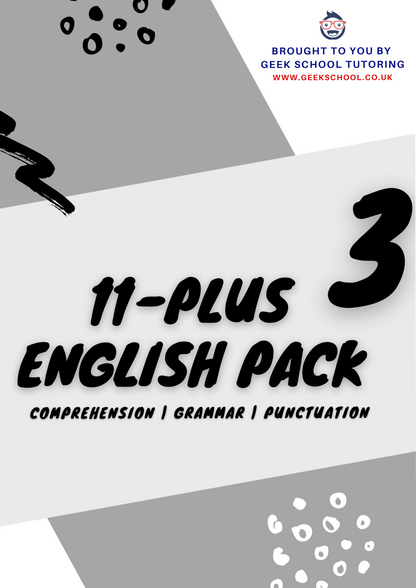 English Comprehension Packs 1, 2 and 3 - Instant Download